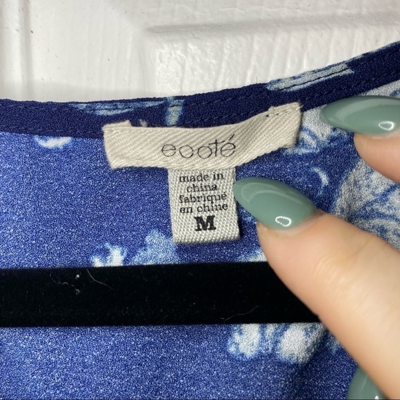 URBAN OUTFITTERS ECOTE Blue Floral High Low Dress - Picture 9 of 11